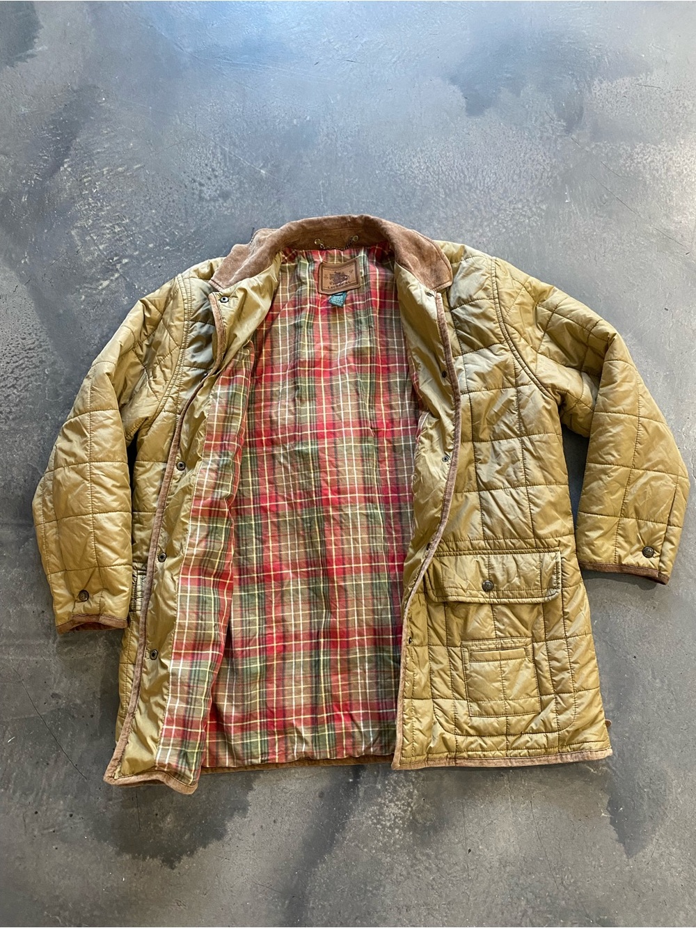 Vintage Lauren by Ralph Lauren Beige Coats, Jackets Leather Collar Sz 1X Womens - Picture 3 of 12